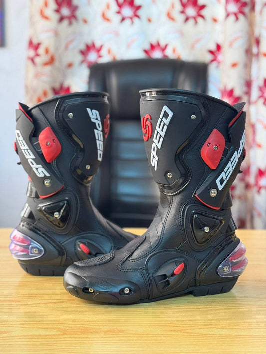 Speed High-Ankle Motorcycle Racing Boots