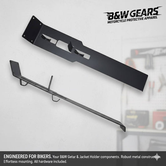 B&W Multi-Mount Helmet Holder – All-in-One Wall Organizer for Riding Gear