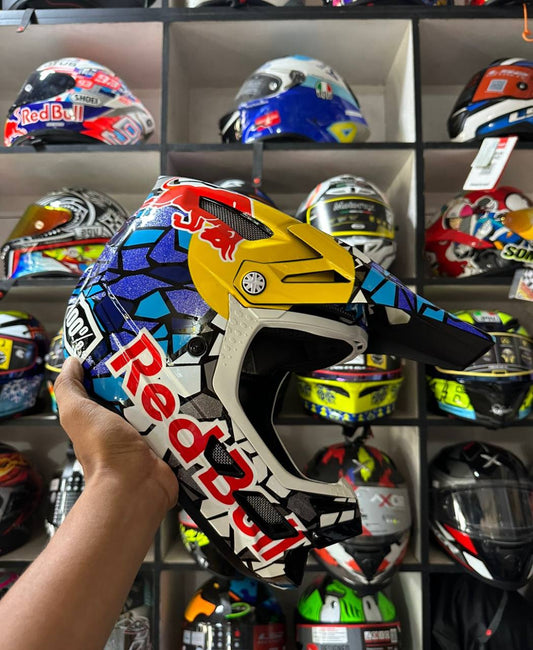 The 100% AIRCRAFT RedBull Dirt Helmet