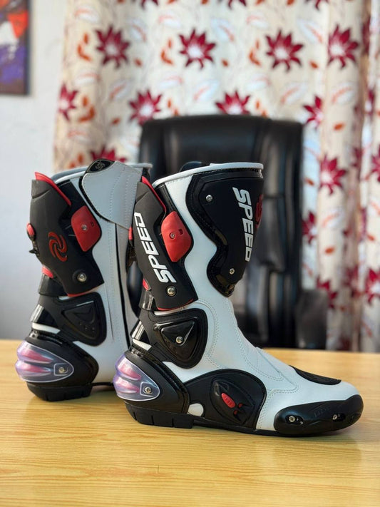 Speed High-Ankle Motorcycle Racing Boots